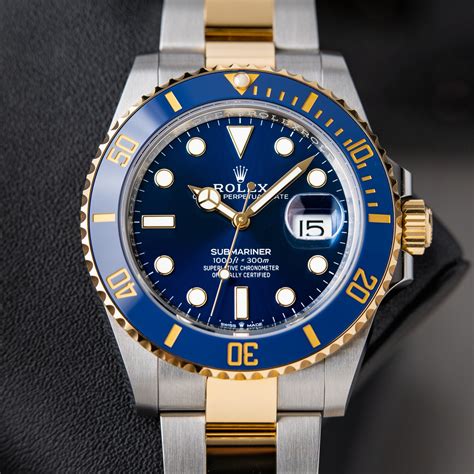 rolex submariner blue gold and silver|2023 rolex two tone submariner.